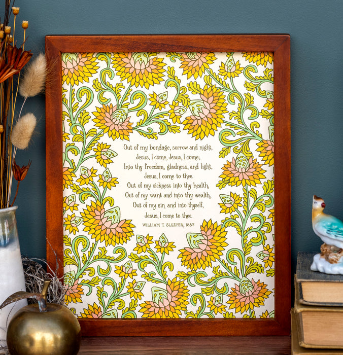 Jesus, I Come Hymn Art Print
