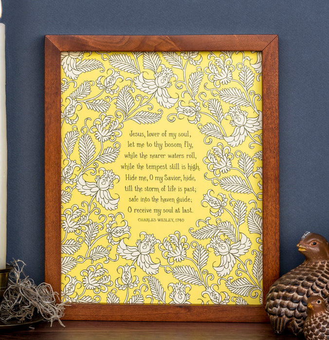 Jesus, Lover of My Soul Hymn Art Print