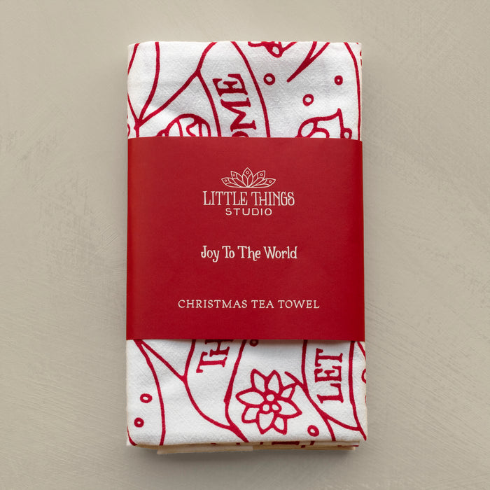 Joy to the World Christmas Tea Towel