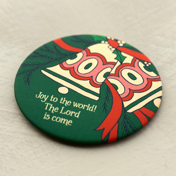 3 Round Christmas Magnets - Rejoice Set