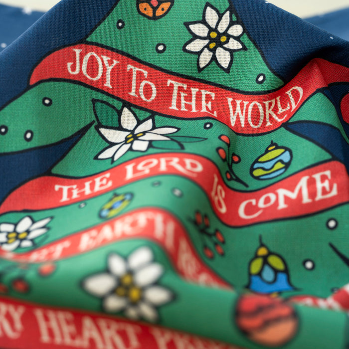 Joy To The World Christmas Tea Towel - Full Color
