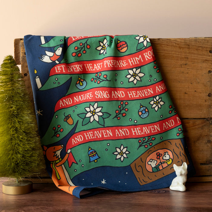 Joy To The World Christmas Tea Towel - Full Color