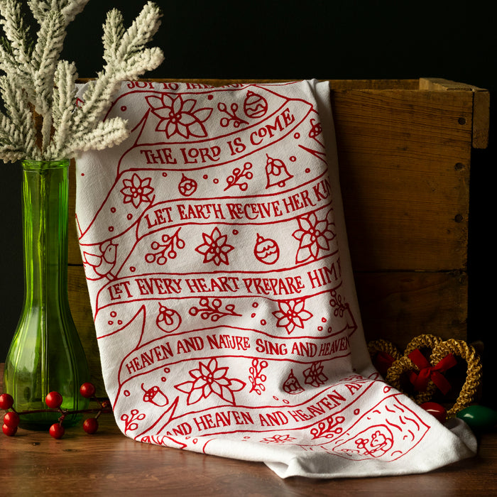 Joy to the World Christmas Tea Towel
