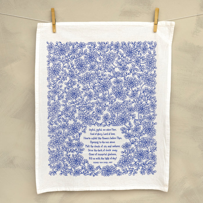 Joyful, Joyful We Adore Thee Hymn Tea Towel — 24" x 20"