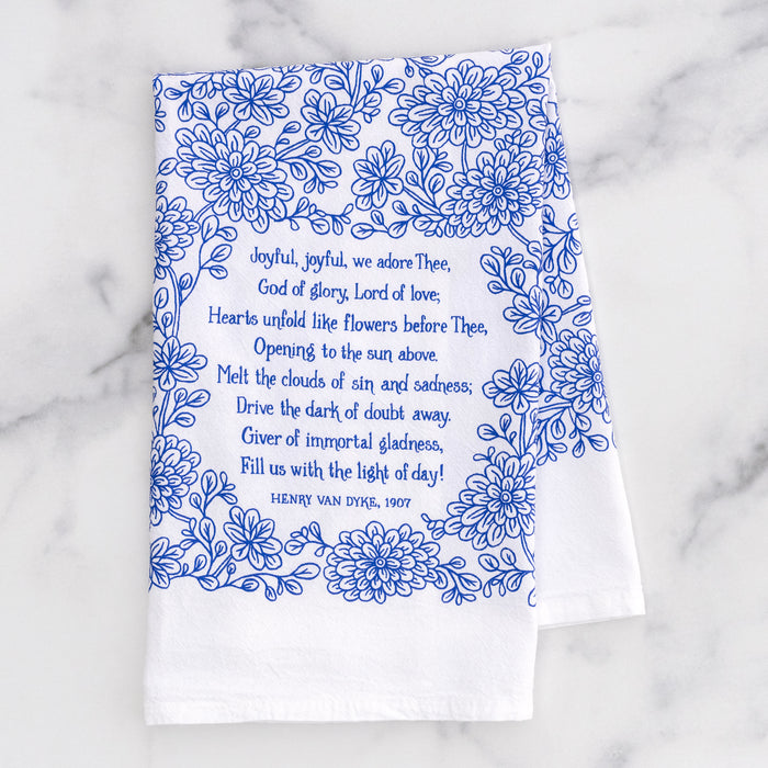 Joyful, Joyful We Adore Thee Hymn Tea Towel — 24" x 20"