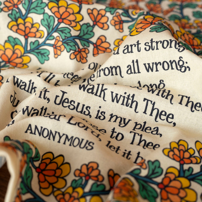 Just A Closer Walk Hymn Tea Towel - Full Color