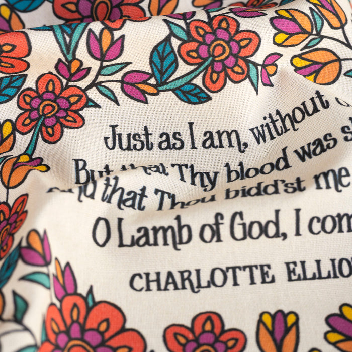 Just As I Am Hymn Tea Towel - Full Color