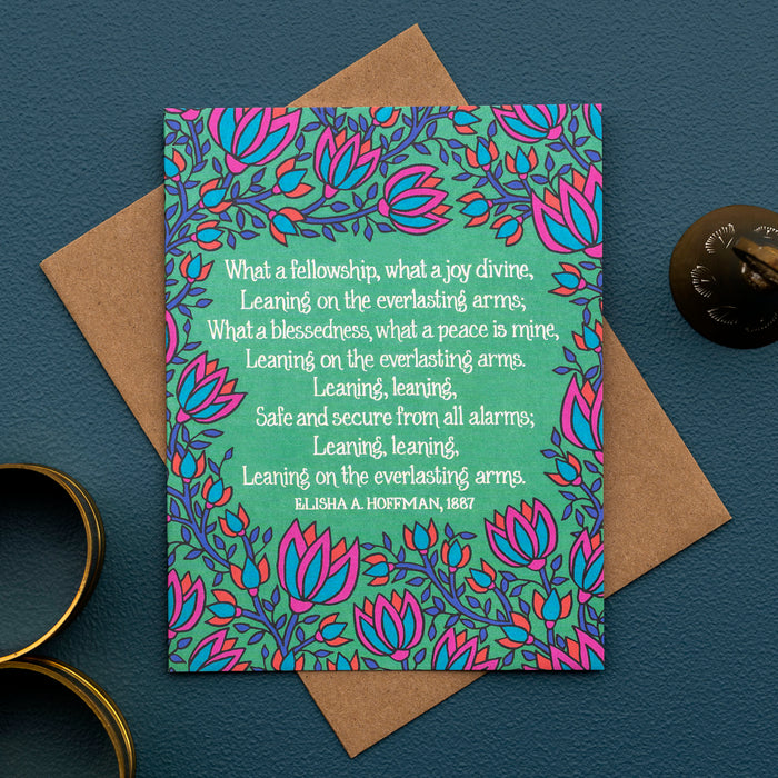 Leaning On the Everlasting Arms Hymn Greeting Card