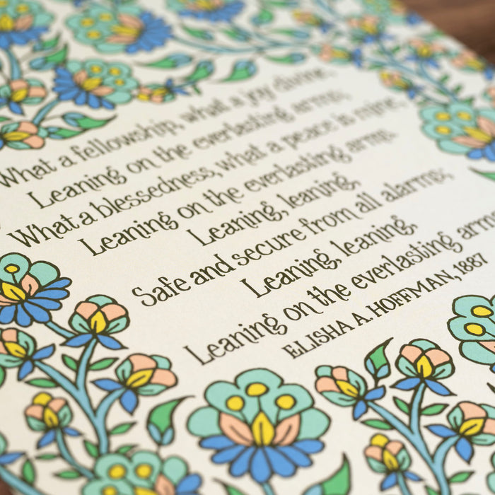 Leaning On The Everlasting Arms Hymn Art Print