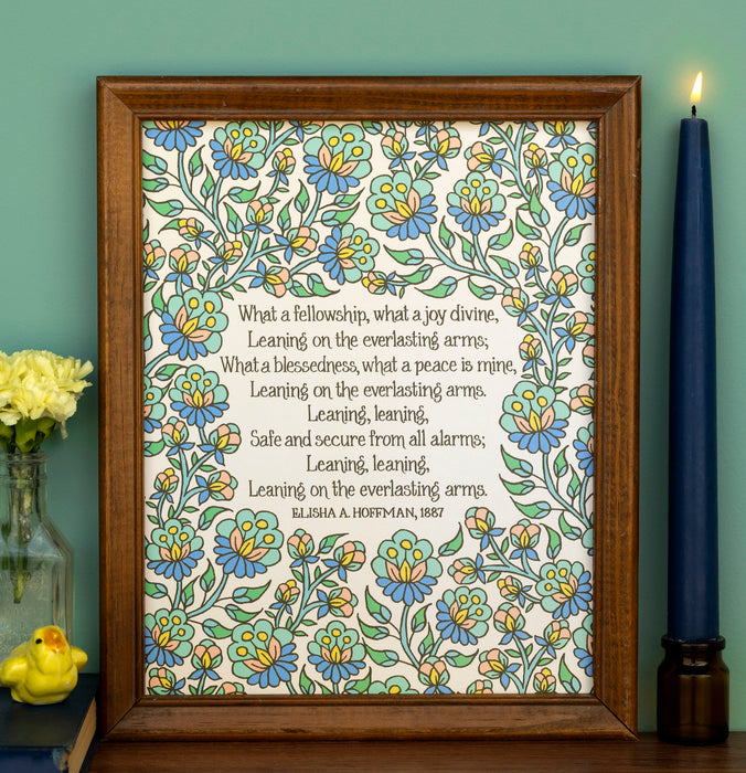 Leaning On The Everlasting Arms Hymn Art Print