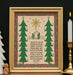 The "Good News of Great Joy" art print, which features the hand-lettered text of Luke 2:10–11 surrounded by festive trees and the wondering shepherds, is shown in a gold frame and styled with a candle and white ceramic tree and angel carving.