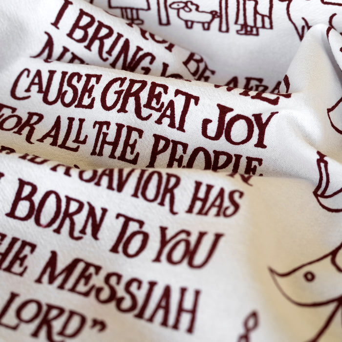 Great Joy for All the People Christmas Tea Towel
