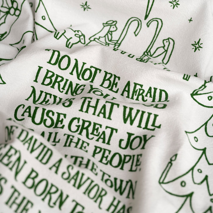 Great Joy for All the People Christmas Tea Towel