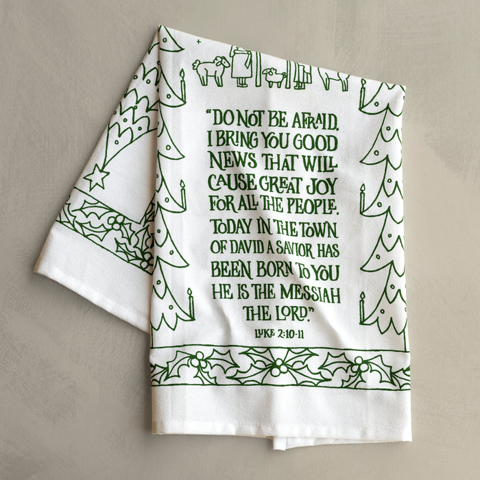 Great Joy for All the People Christmas Tea Towel