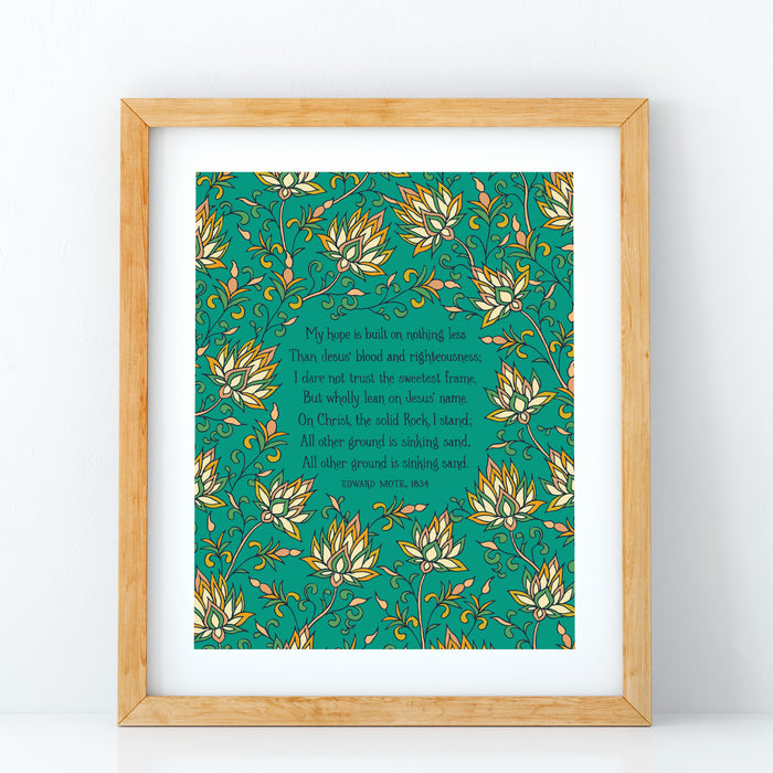 My Hope Is Built Hymn Art Print