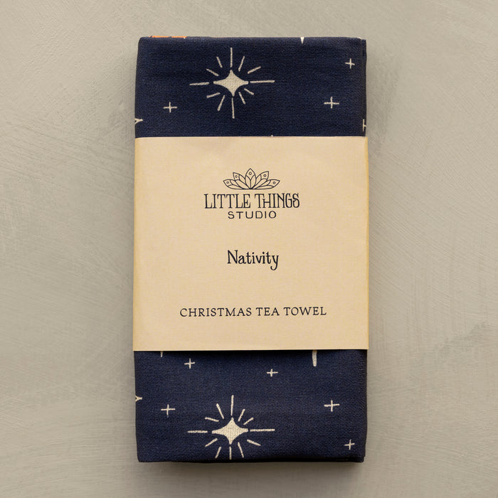 Nativity Christmas Tea Towel - Full Color