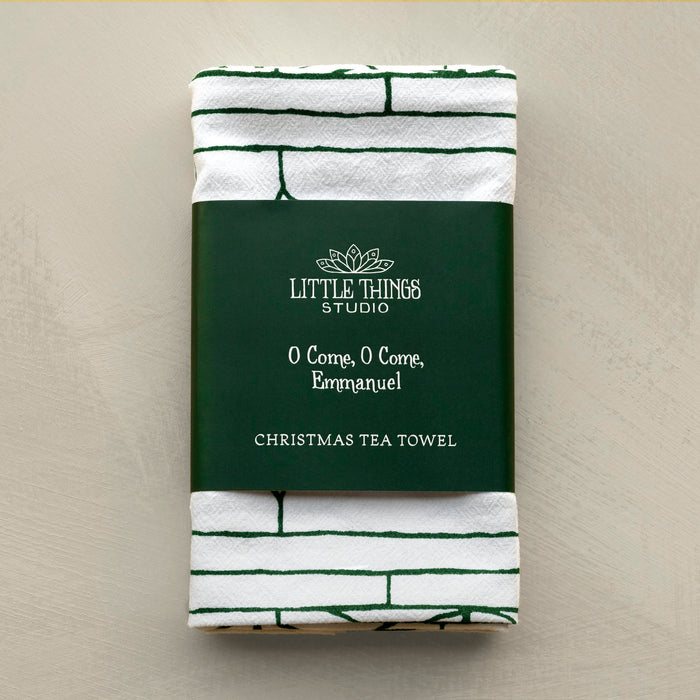 O Come, O Come Emmanuel Christmas Tea Towel