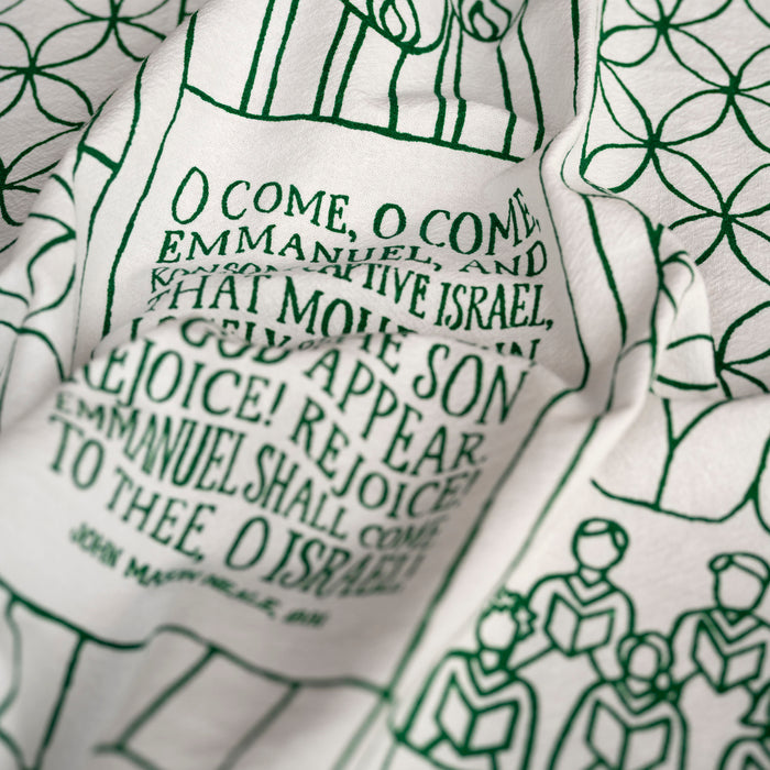 O Come, O Come Emmanuel Christmas Tea Towel