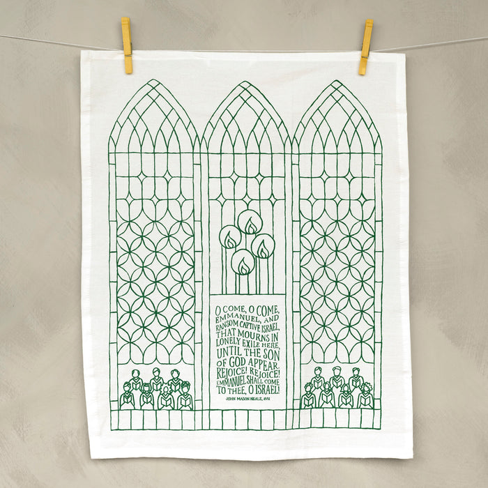 O Come, O Come Emmanuel Christmas Tea Towel