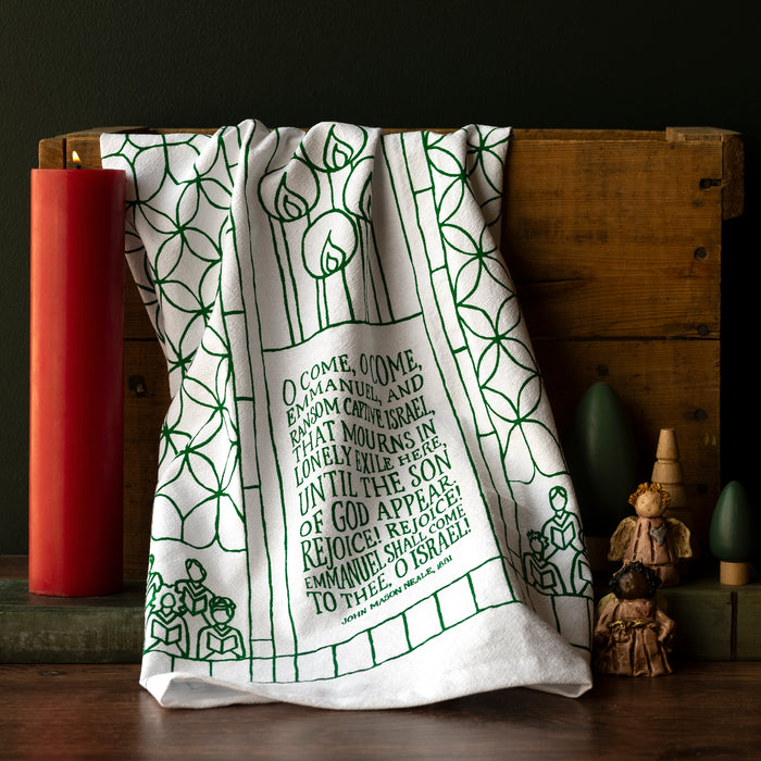 O Come, O Come Emmanuel Christmas Tea Towel
