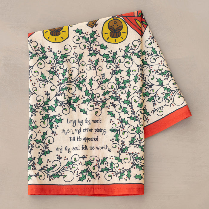 O Holy Night Christmas Tea Towel - Full Color