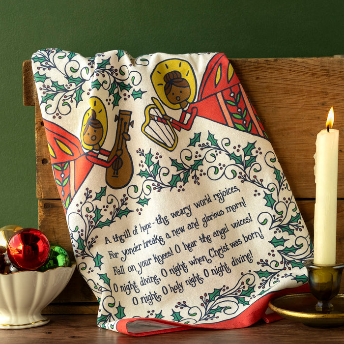 O Holy Night Christmas Tea Towel - Full Color