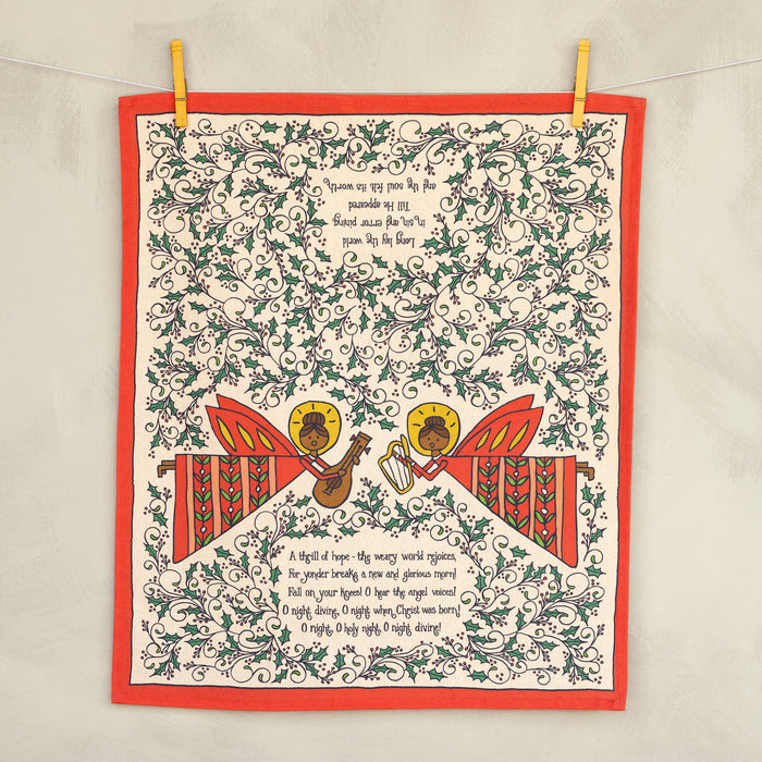 O Holy Night Christmas Tea Towel - Full Color