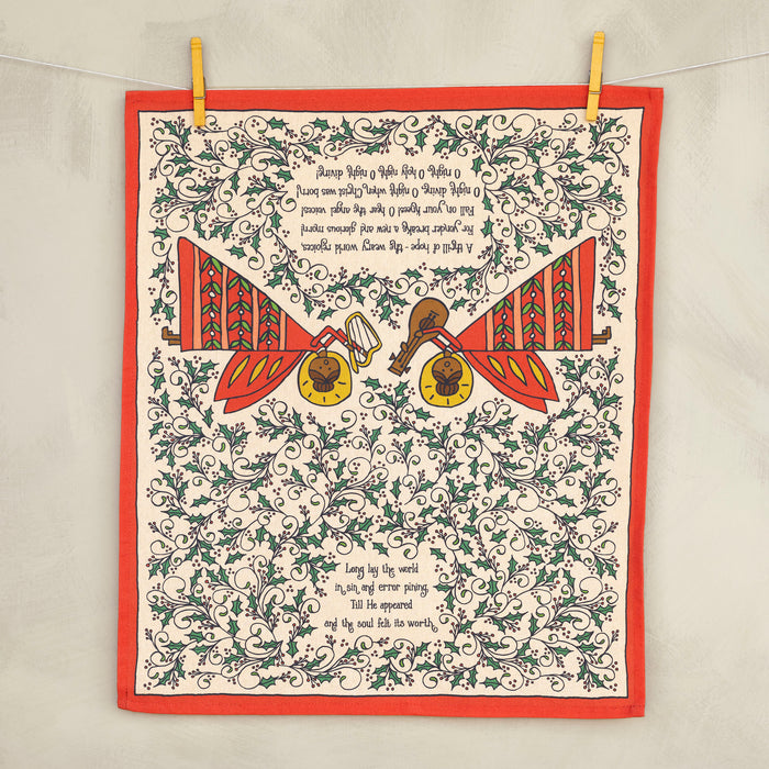 O Holy Night Christmas Tea Towel - Full Color