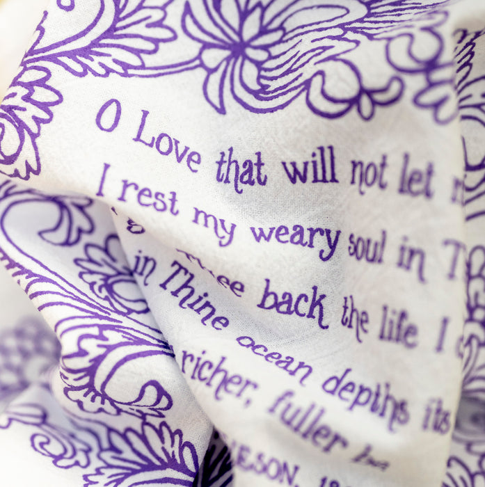 O Love That Wilt Not Let Me Go Hymn Tea Towel — 24" x 20"