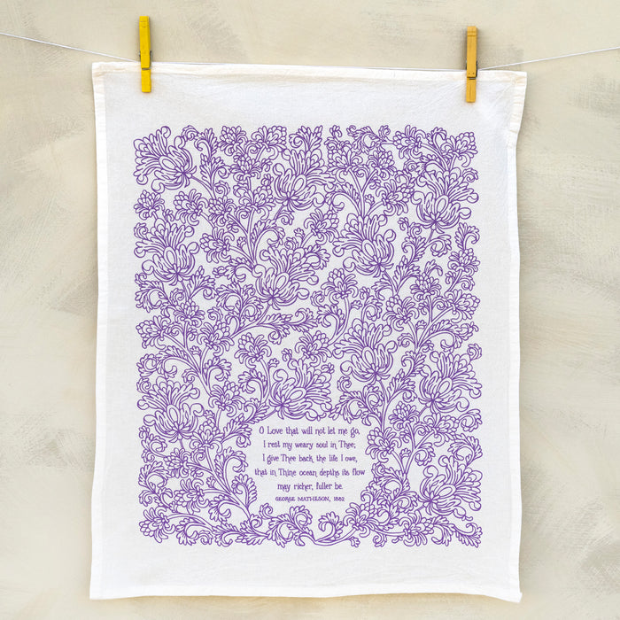 O Love That Wilt Not Let Me Go Hymn Tea Towel — 24" x 20"