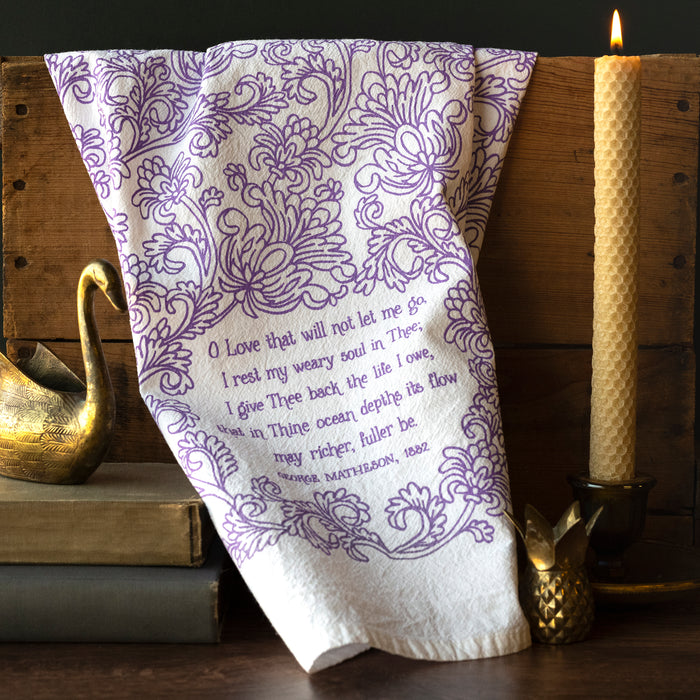 O Love That Wilt Not Let Me Go Hymn Tea Towel — 24" x 20"