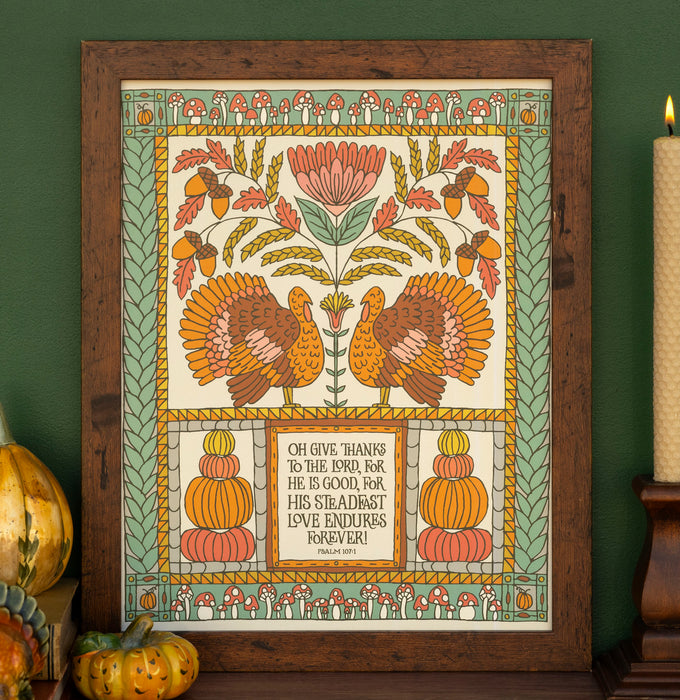 Oh Give Thanks Art Print 11x14