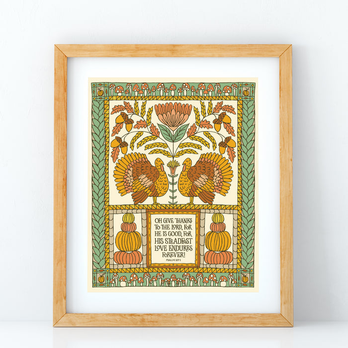 Oh Give Thanks Art Print