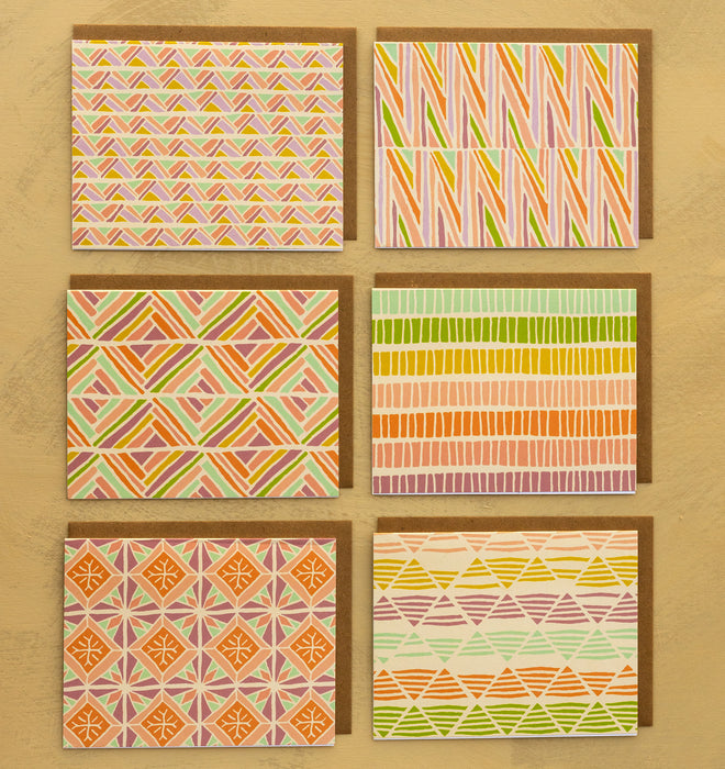 6 Greeting Cards - Pattern