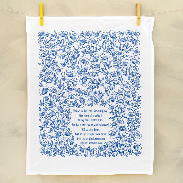 Praise to the Lord Hymn Tea Towel — 24"x20"