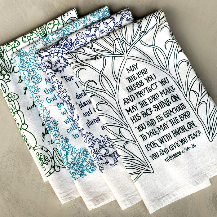 4 Scripture Tea Towels - Set 1