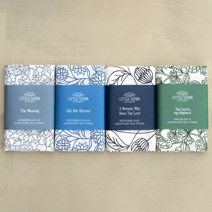 4 Scripture Tea Towels - Set 2