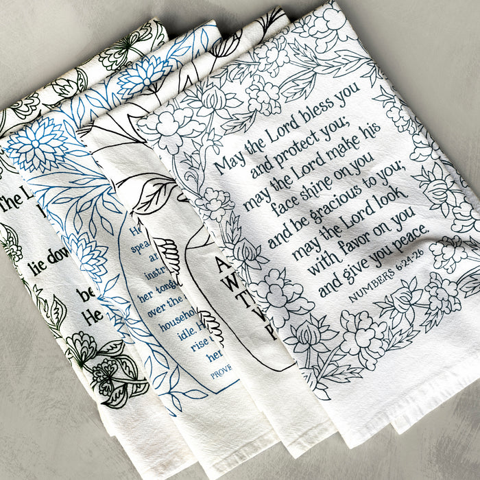 4 Scripture Tea Towels - Set 2