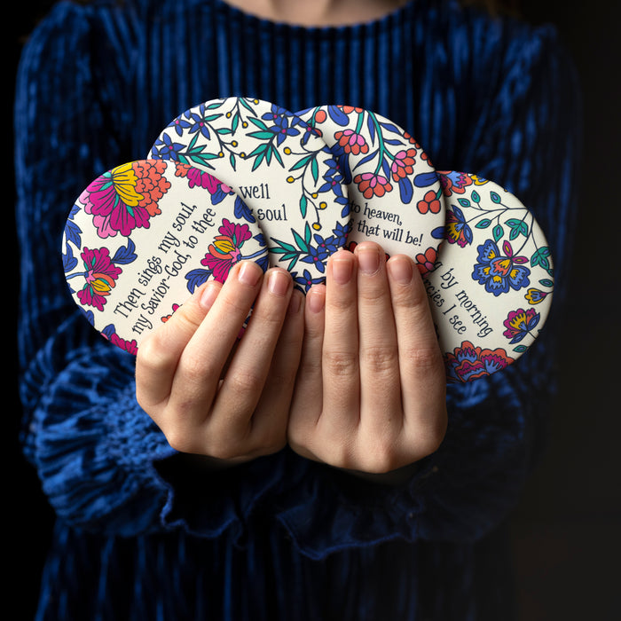 4 Round Hymn Magnets - Set #1
