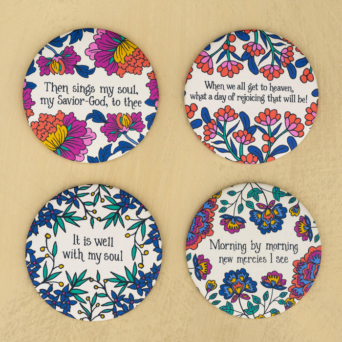 4 Round Hymn Magnets - Set #1