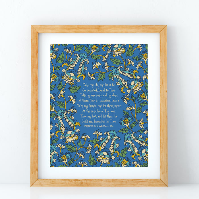 Take My Life Hymn Art Print