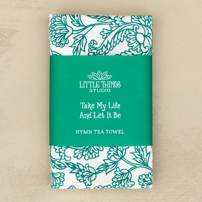 Take My Life and Let It Be Hymn Tea Towel — 24" x 20"