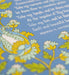 Illustration detail of Take My Life, and Let It Be hymn art print featuring a bold green, gold, and aquamarine floral with a teal background