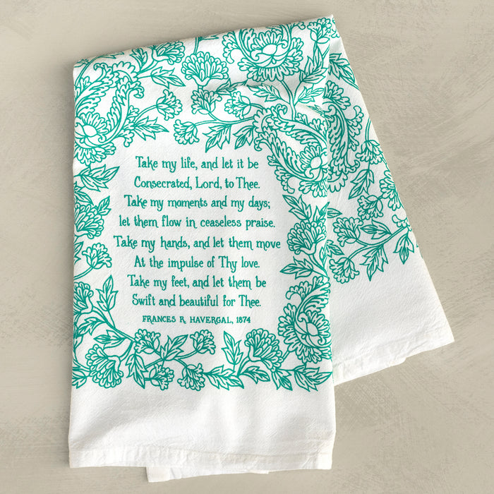 Take My Life and Let It Be Hymn Tea Towel