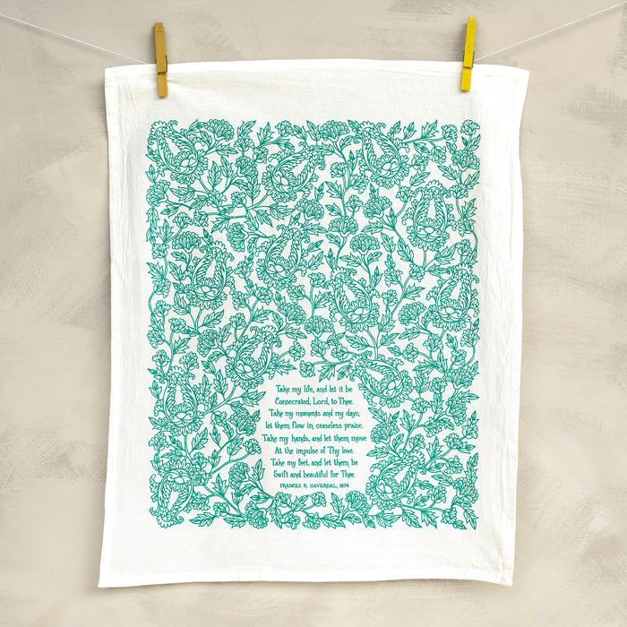 Take My Life and Let It Be Hymn Tea Towel — 24" x 20"