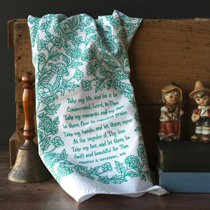 Take My Life and Let It Be Hymn Tea Towel — 24" x 20"