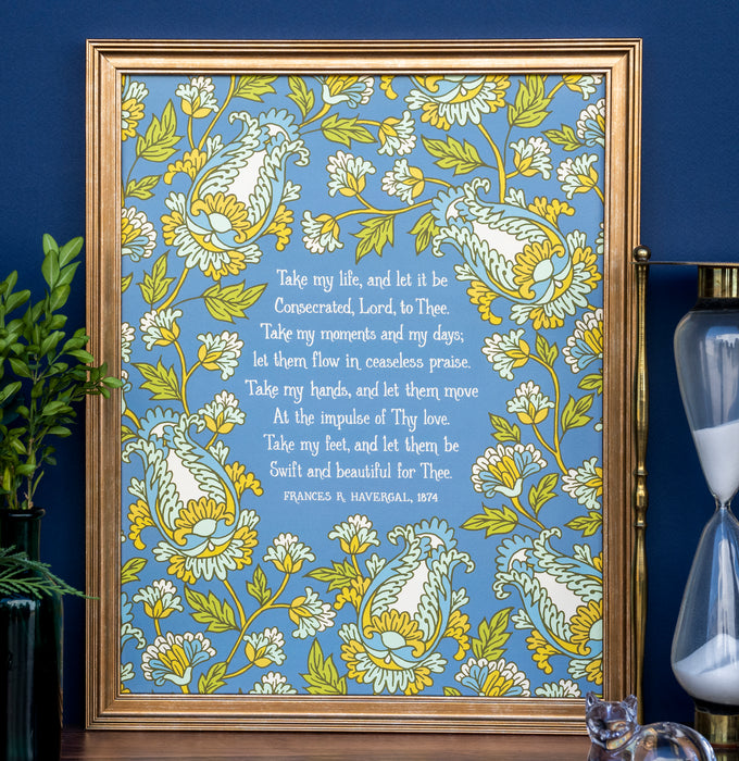Take My Life, and Let It Be Hymn Art Print - 11x14