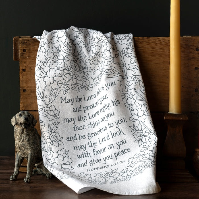 The Blessing Scripture Tea Towel — 24"x20" — CSB