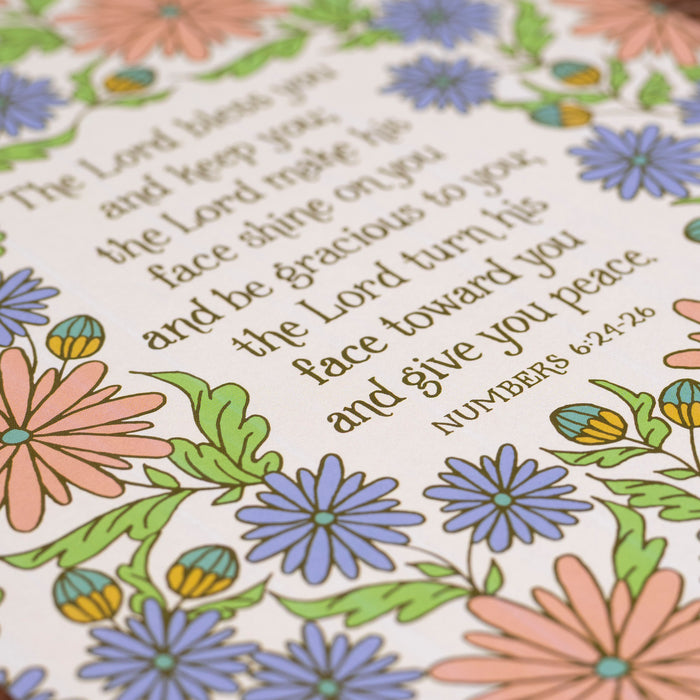 The Blessing Art Print - Numbers 6 (NIV) - Pink