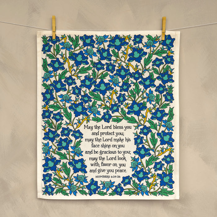The Blessing Scripture Tea Towel  – Full Color - CSB